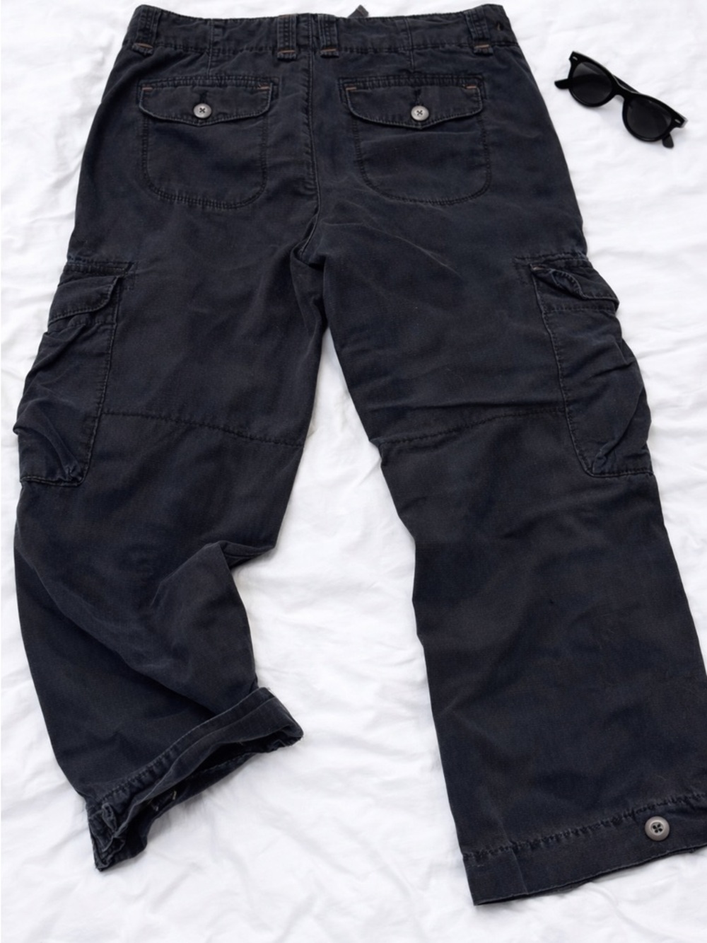 Polo Ralph Lauren Jeans Low Rise Cargo Bermuda Shorts Black Utility Women's 4 - Picture 3 of 11